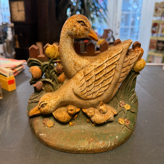 Cast iron duck door stop