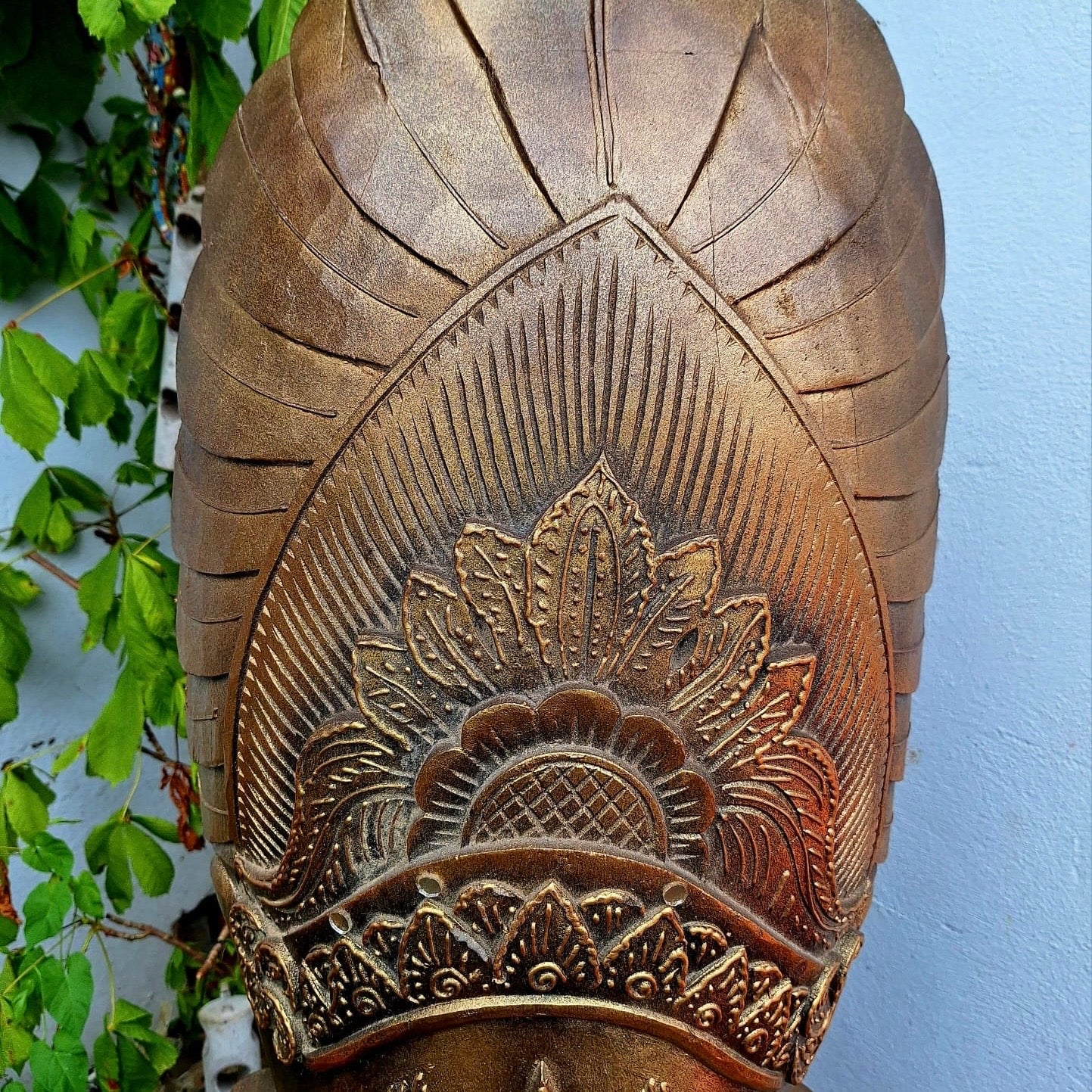 Solid Wood Buddha Maitreyaln Statue