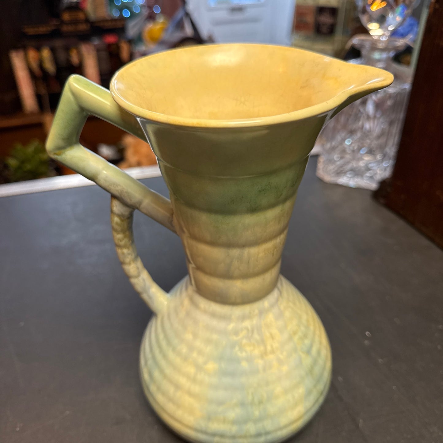 Large SylvaC art deco style jug in green and blue