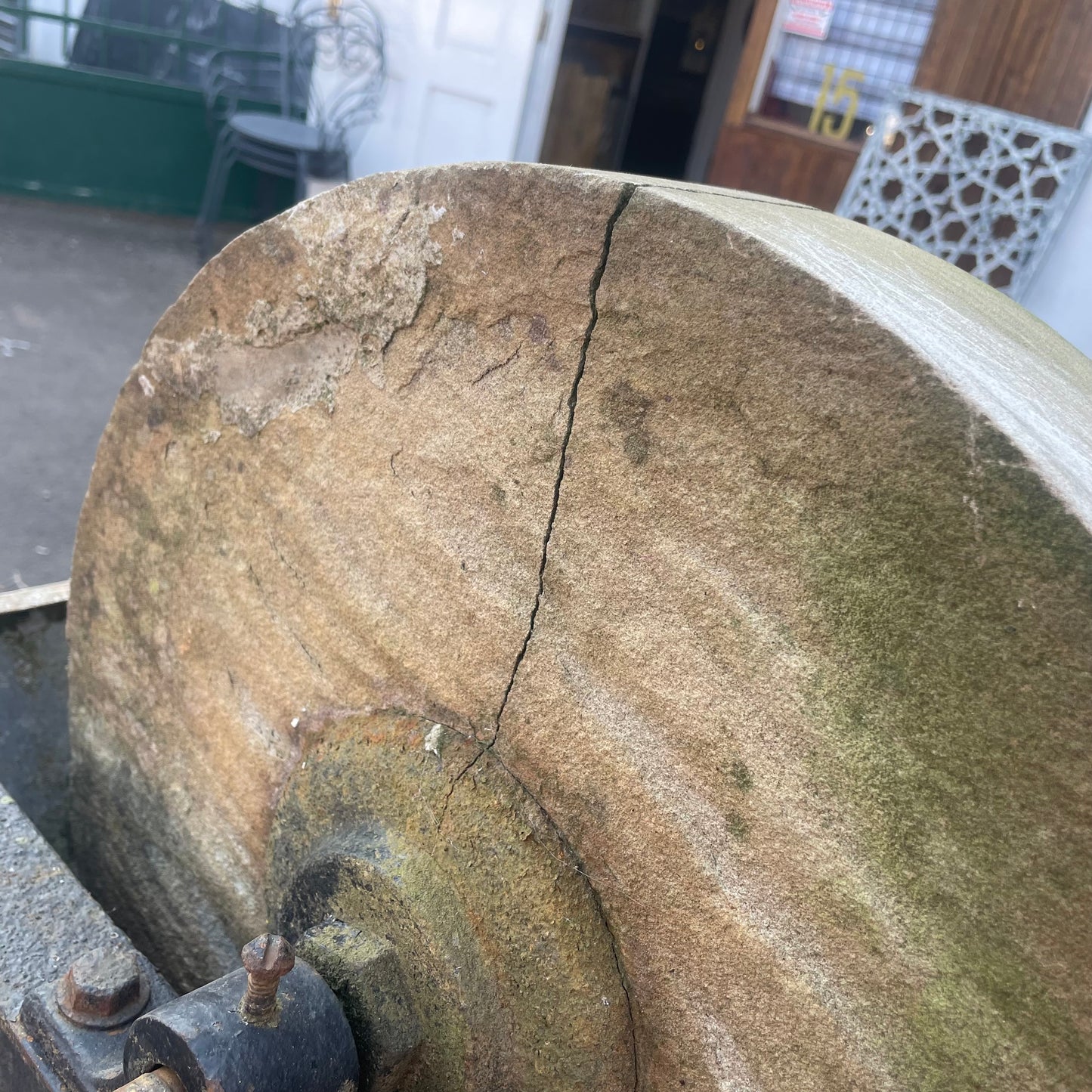 Vintage Cast Iron / Stone Grinding Sharpening Wheel