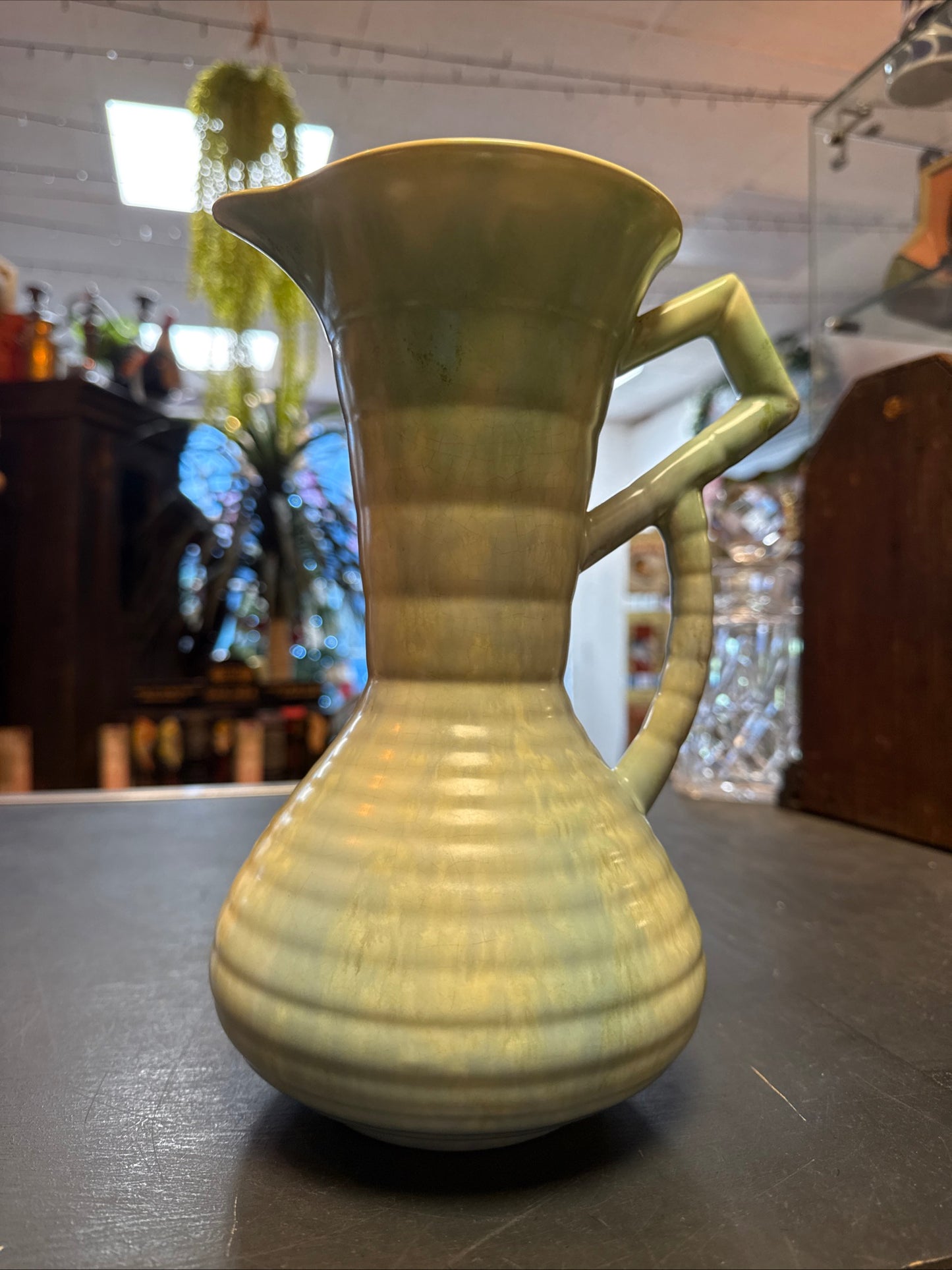 Large SylvaC art deco style jug in green and blue