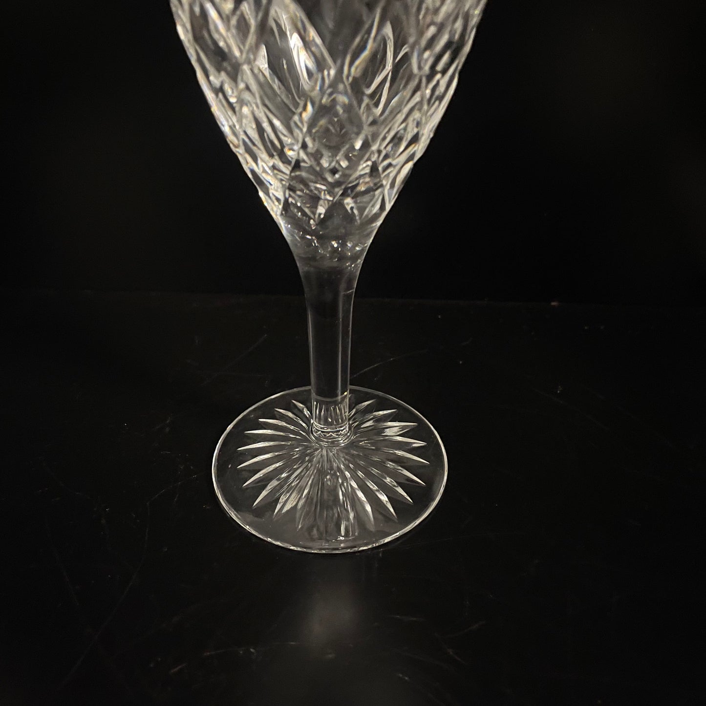 Vintage Stuart Crystal Cut Glass Pair Of Wine Glasses Boxed