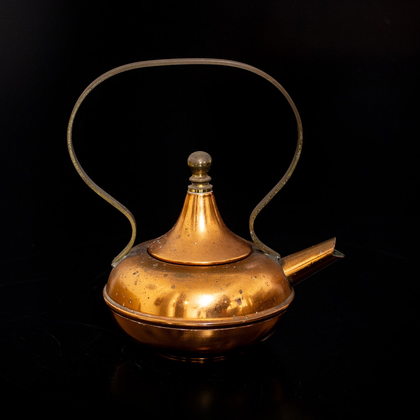 Vintage Miniature Copper / Brass Handled Kettle