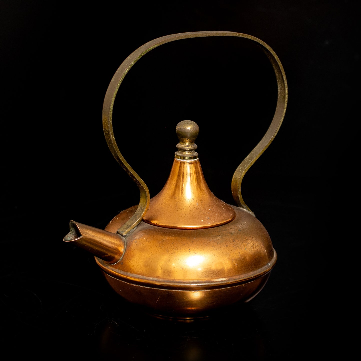 Vintage Miniature Copper / Brass Handled Kettle