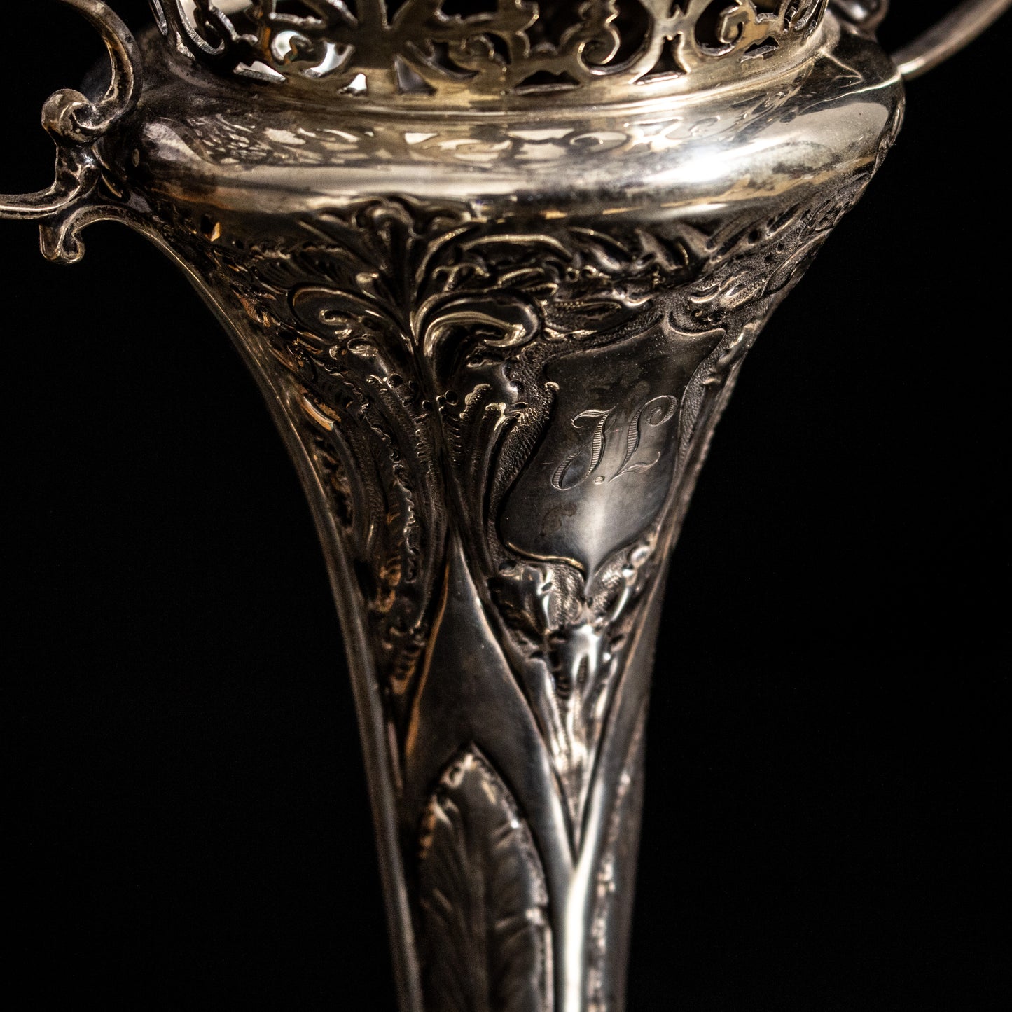 Antique Edwardian Walker & Hall Solid Silver Vase