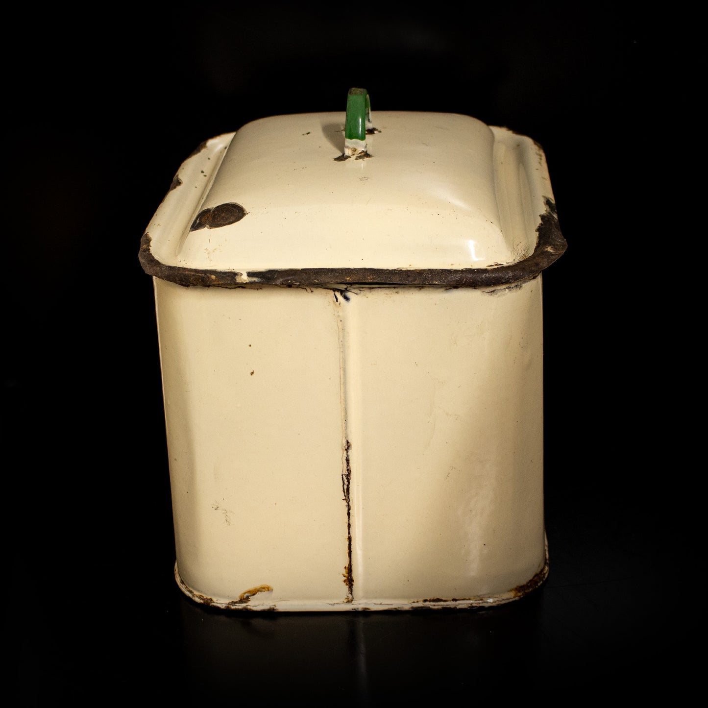 Vintage Enamel Bread Bin Storage Box