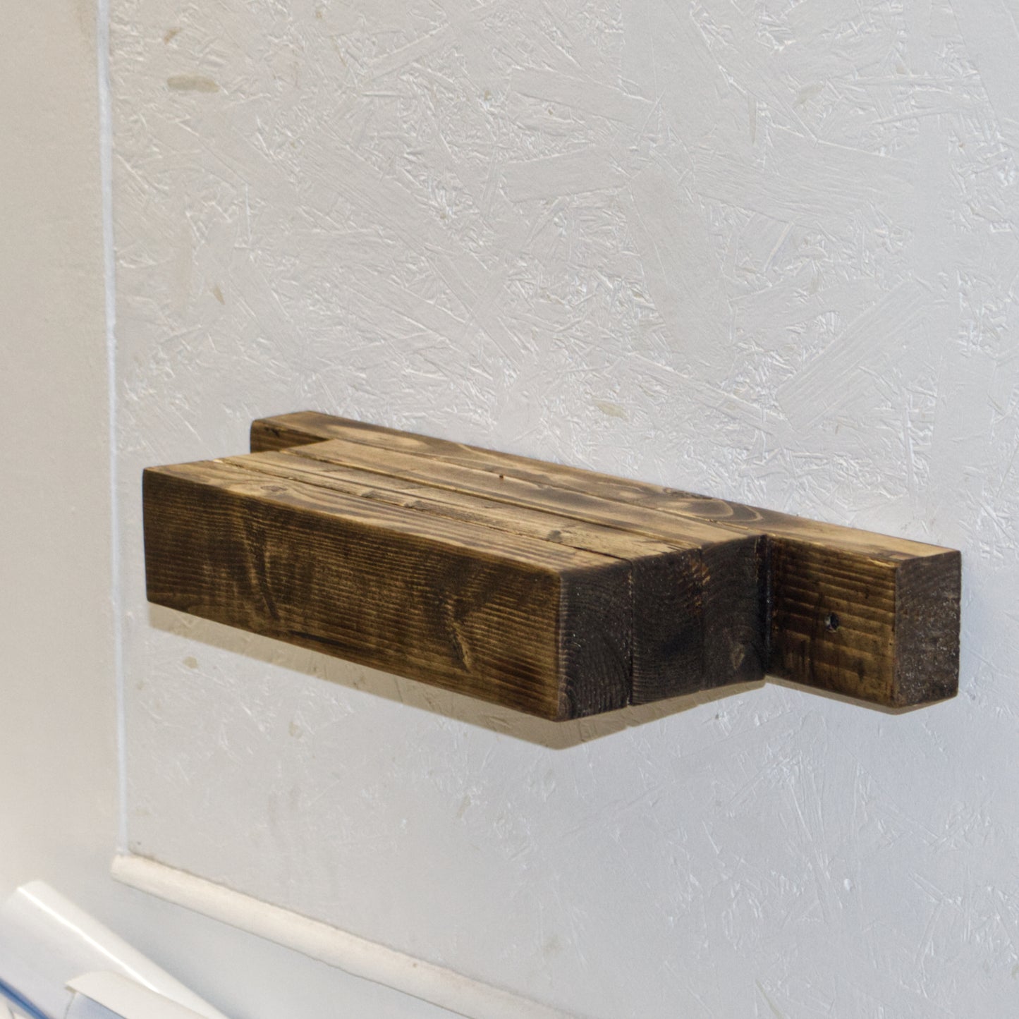 Handmade Rustic Chunky Wood Small Wall Shelf