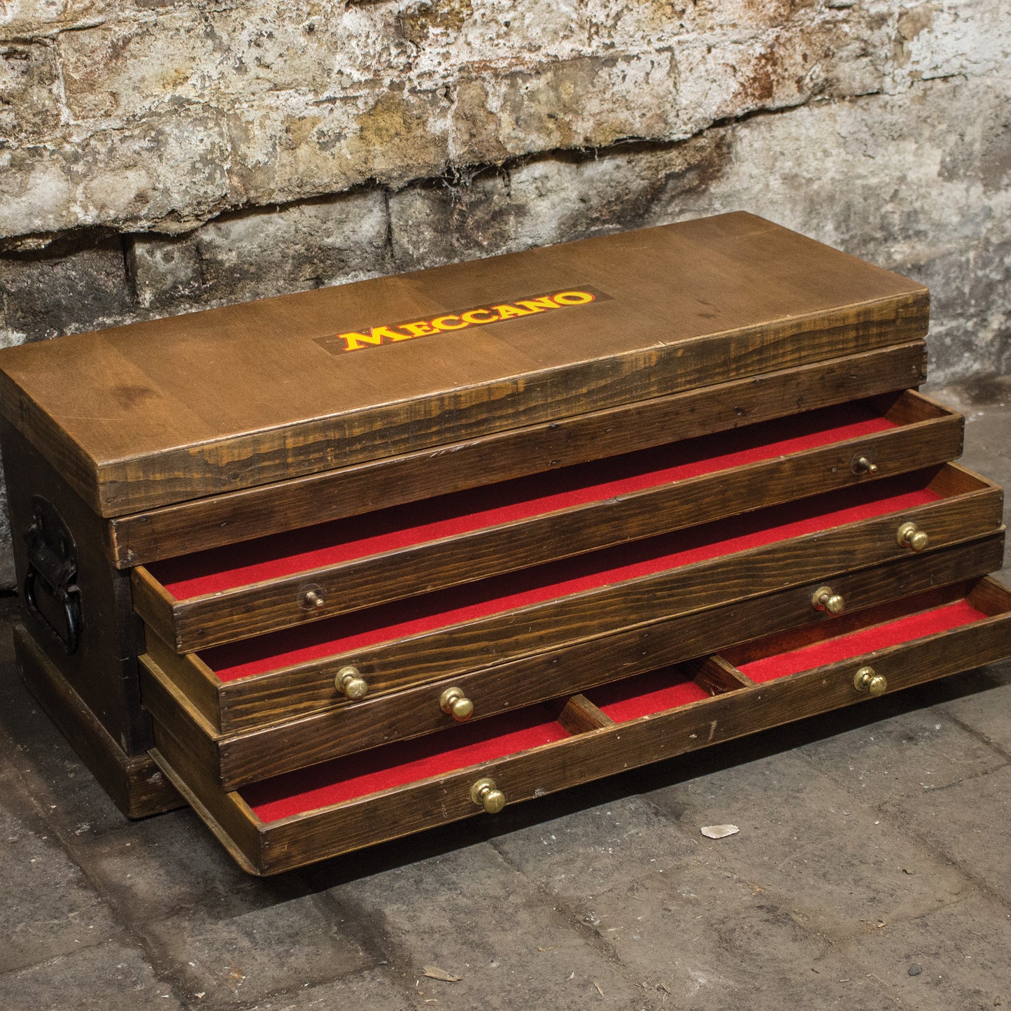 Vintage Meccano Badged  Drawers / Engineers Chest Tool Box