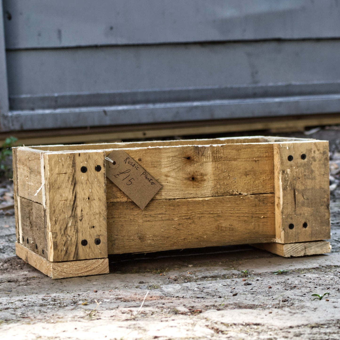 Handmade Rustic Reclaimed Wood Small Planter