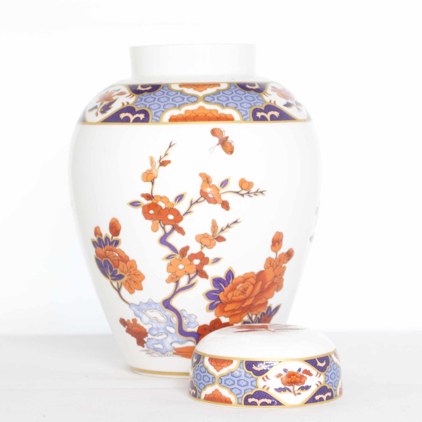 Vintage Spode Imari Style Mid Century Ginger Jar